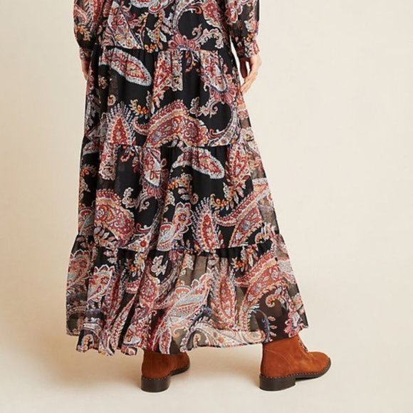 NEW Anthropologie Paisley Maxi Dress - Picture 5 of 6